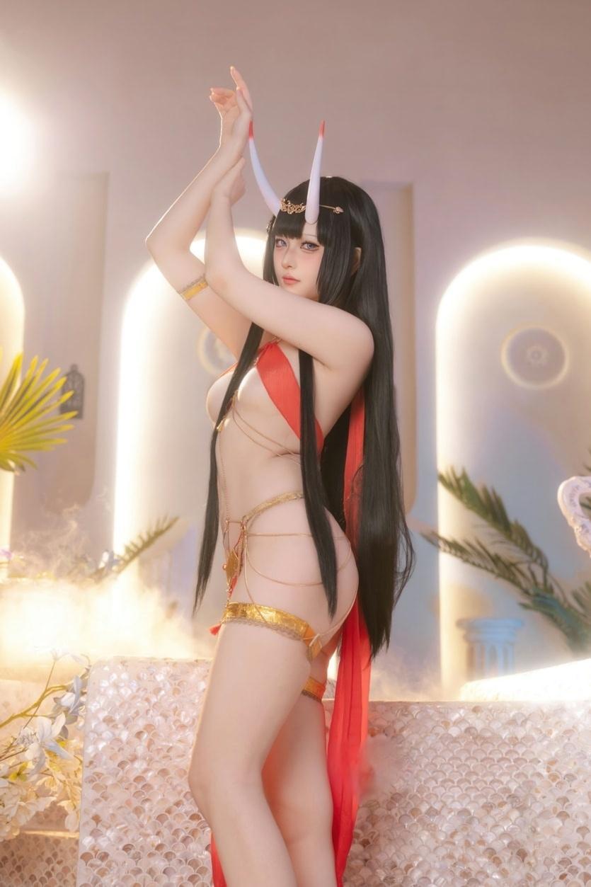 屿鱼 碧蓝航线 能代 赤纱浴影-性感美女