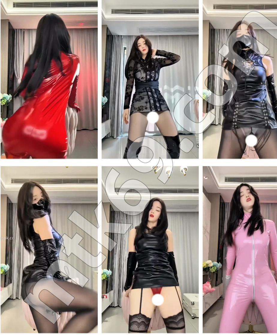 快手百变小丸子 皮革女王范 顶胯漏内漏毛 [7V/860MB]素材分享
